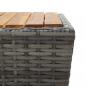 Preview: 3-tlg. Bistro-Set Poly Rattan und Akazienholz Grau