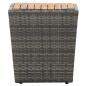 Preview: 3-tlg. Bistro-Set Poly Rattan und Akazienholz Grau