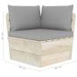 Preview: Garten-Palettensofa 2-Sitzer mit Kissen Fichtenholz