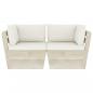 Preview: Garten-Palettensofa 2-Sitzer mit Kissen Fichtenholz