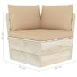 Preview: Garten-Palettensofa 2-Sitzer mit Kissen Fichtenholz