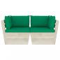 Preview: Garten-Palettensofa 2-Sitzer mit Kissen Fichtenholz