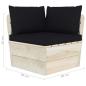Preview: Garten-Palettensofa 2-Sitzer mit Kissen Fichtenholz