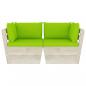 Preview: Garten-Palettensofa 2-Sitzer mit Kissen Fichtenholz