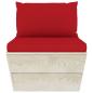 Preview: Garten-Palettensofa 3-Sitzer mit Kissen Fichtenholz