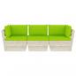 Preview: Garten-Palettensofa 3-Sitzer mit Kissen Fichtenholz