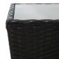 Preview: 3-tlg. Bistro-Set Poly Rattan und Hartglas Schwarz 