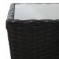 Preview: 3-tlg. Bistro-Set Poly Rattan und Hartglas Schwarz 