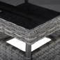 Preview: 5-tlg. Garten-Essgruppe Poly Rattan und Glas Grau