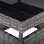 Preview: 5-tlg. Garten-Essgruppe Poly Rattan und Glas Grau