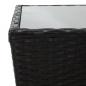 Preview: 3-tlg. Bistro-Set Poly Rattan und Hartglas Schwarz 