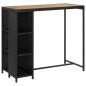 Preview: 5-tlg. Gartenbar-Set mit Kissen Poly Rattan Schwarz