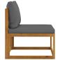 Preview: 4-Sitzer-Gartensofa mit Auflage Akazie Massivholz