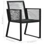 Preview: 5-tlg. Garten-Essgruppe PVC Rattan Schwarz