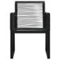 Preview: 5-tlg. Garten-Essgruppe PVC Rattan Schwarz
