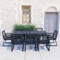 Preview: 9-tlg. Garten-Essgruppe PVC Rattan Schwarz