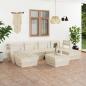Preview: ARDEBO.de - 7-tlg. Garten-Paletten-Lounge-Set Imprägniertes Fichtenholz