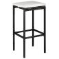 Preview: 5-tlg. Gartenbar-Set mit Kissen Poly Rattan Schwarz