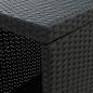 Preview: 5-tlg. Gartenbar-Set mit Kissen Poly Rattan Schwarz
