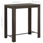 Preview: Garten-Bartisch Braun 100x60,5x110,5 cm Poly Rattan