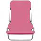Preview: Klappbare Sonnenliegen 2 Stk. Stahl und Stoff Rosa