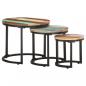 Preview: Beistelltische 3 Stk. Recyceltes Massivholz