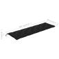 Preview: ARDEBO.de - Gartenbank-Auflage Schwarz 180x50x7 cm Oxford-Gewebe