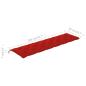 Preview: Gartenbank-Auflage Rot 200x50x7 cm Oxford-Gewebe