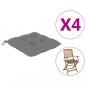Preview: Stuhlkissen 4 Stk. Grau 40x40x7 cm Oxford-Gewebe