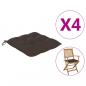 Preview: Stuhlkissen 4 Stk. Taupe 40x40x7 cm Oxford-Gewebe