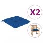 Preview: Stuhlkissen 2 Stk. Blau 50x50x7 cm Oxford-Gewebe