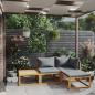Preview: 4-tlg. Garten-Lounge-Set mit Auflagen Massivholz Akazie