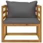 Preview: 6-tlg. Garten-Lounge-Set mit Auflagen Massivholz Akazie