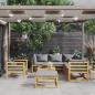 Preview: ARDEBO.de - 8-tlg. Garten-Lounge-Set mit Auflagen Massivholz Akazie