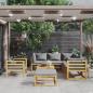 Preview: 8-tlg. Garten-Lounge-Set mit Auflagen Massivholz Akazie
