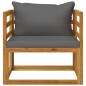 Preview: 8-tlg. Garten-Lounge-Set mit Auflagen Massivholz Akazie