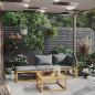 Preview: 4-tlg. Garten-Lounge-Set mit Auflagen Massivholz Akazie