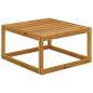 Preview: 4-tlg. Garten-Lounge-Set mit Auflagen Creme Massivholz Akazie