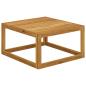 Preview: 4-tlg. Garten-Lounge-Set mit Auflagen Creme Massivholz Akazie