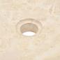 Preview: Waschtisch Massivholz Teak mit Waschbecken Marmor Creme