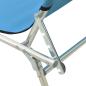 Preview: Klappliege mit Sonnendach Blau Aluminium
