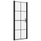 Preview: Duschtür Hartglas 81x195 cm Schwarz