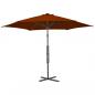 Preview: Sonnenschirm mit Stahlmast Terracotta-Rot 300x230 cm