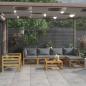 Preview: 7-tlg. Garten-Lounge-Set mit Auflage Massivholz Akazie