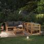 Preview: 5-tlg. Garten-Lounge-Set mit Auflagen Massivholz Akazie