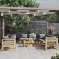 Preview: 9-tlg. Garten-Lounge-Set mit Auflagen Massivholz Akazie	