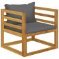 Preview: 10-tlg. Garten-Lounge-Set mit Auflagen Massivholz Akazie