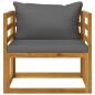 Preview: 10-tlg. Garten-Lounge-Set mit Auflagen Massivholz Akazie
