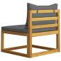 Preview: 10-tlg. Garten-Lounge-Set mit Auflagen Massivholz Akazie