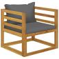 Preview: 10-tlg. Garten-Lounge-Set mit Auflagen Massivholz Akazie